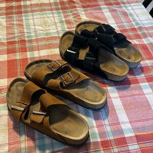 Birkenstock mink Arizona soft sandals
